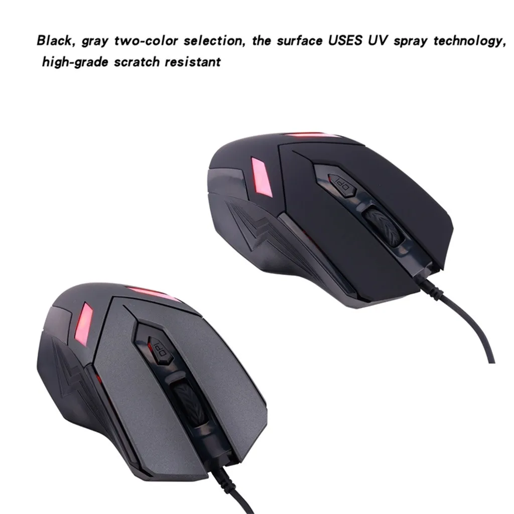 VOBERRY Computer Peripherals G5 Wired Mouse LED Light 2400DPI Optical USB Ergonomic Pro Gamer Gaming Metal Plate | Компьютеры и офис