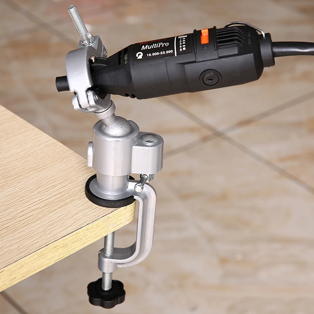 

360 Rotating Swivel Bench Universal Vise Clamp Rotating Clamp-on Bench Holder Mini Electric Drill Stand Grinder For Woodworking