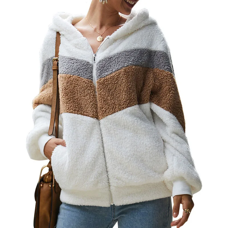 

Women's Jacket Hooded Fashion Long-Sleeve Windproof Warm Loose Jacket for Women Girls A66