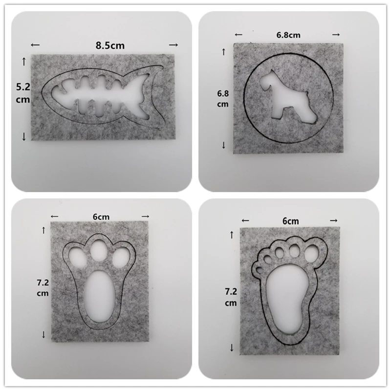 Шаблон из шерстяного войлока наборы для поделок с принтами животных когтей собак