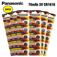 30pcs panasonic cr1616 button cell coin batteries cr1616 car remote control electric alarm 3v lithium battery
