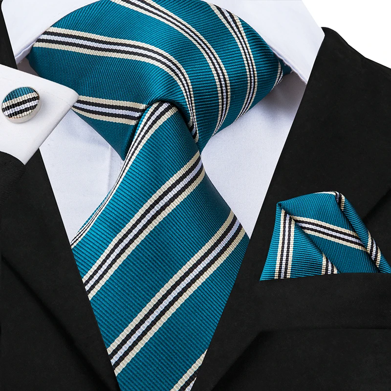 SN-3025 Hi-Tie, синие галстуки для мужчин, полосатый галстук, золотой формальный галстук, саржевый галстук, деловой стиль, темно-синий галстук, вечерние галстуки, Прямая поставка - Цвет: SN-3025