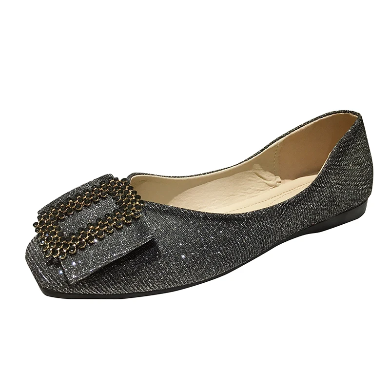 Женская обувь Новинка 2020 года с квадратным носком на плоской подошве Бабушкины