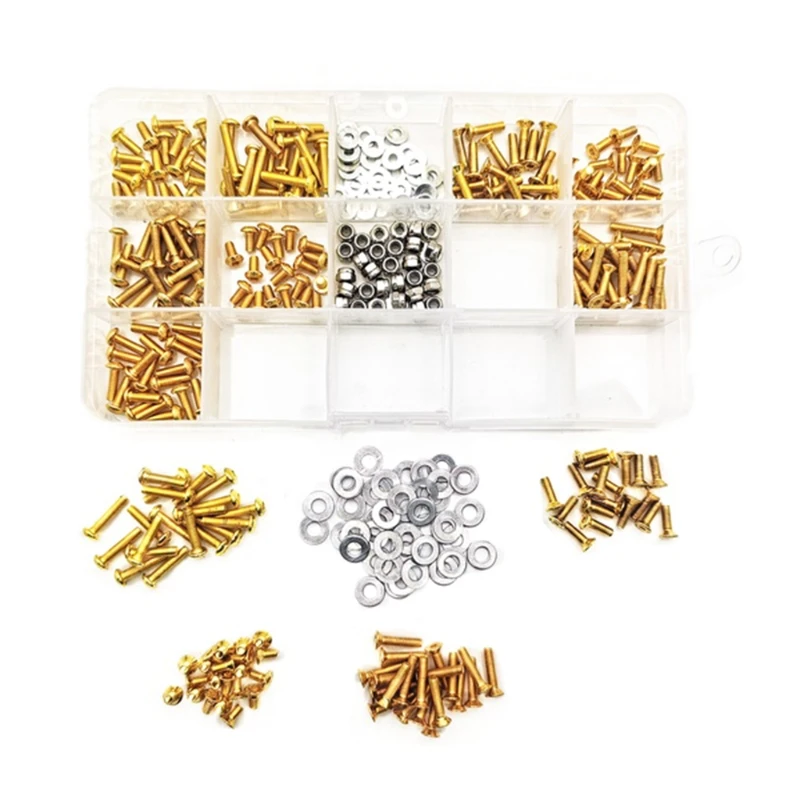 

Универсальные золотые винты, серебряные шайбы, набор для HSP Axial 1/8 1/10 RC Car BX0D