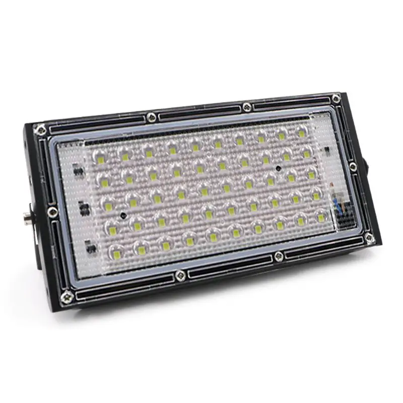 

LED Floodlight Outdoor Spotlight 50W Wall Washer Lamp Reflector IP65 Waterproof Lighting Garden RGB Flood Light AC 220V