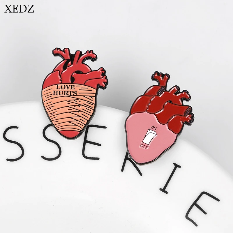 Брошь в форме сердца XEDZ из серии морской розы модная индивидуальная Подвеска
