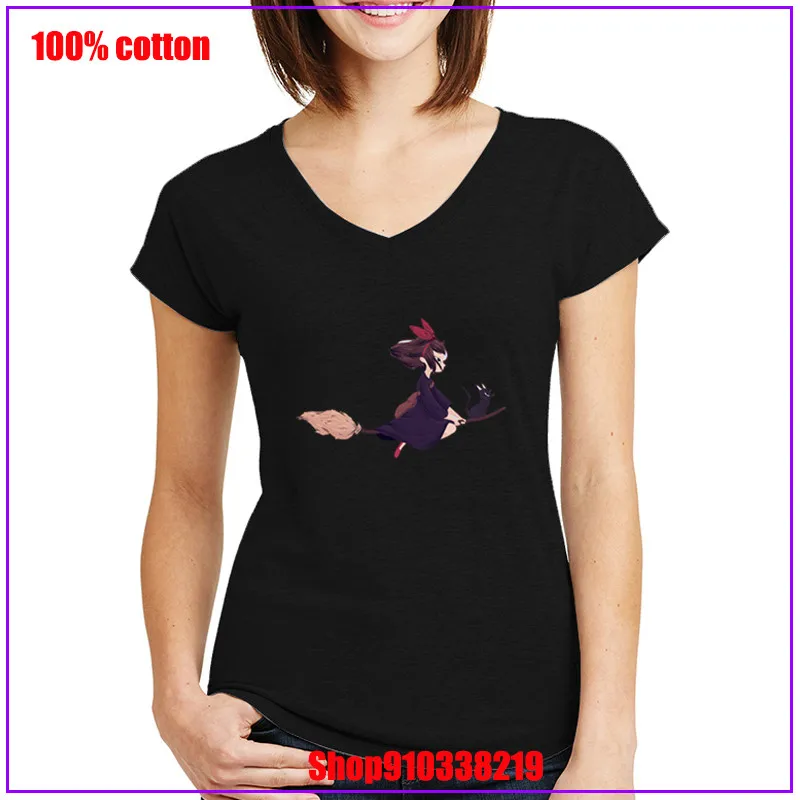 Аниме Jiji Kiki Kiki's Delivery Service Movie Studio футболка Ghibli модные футболки Женская