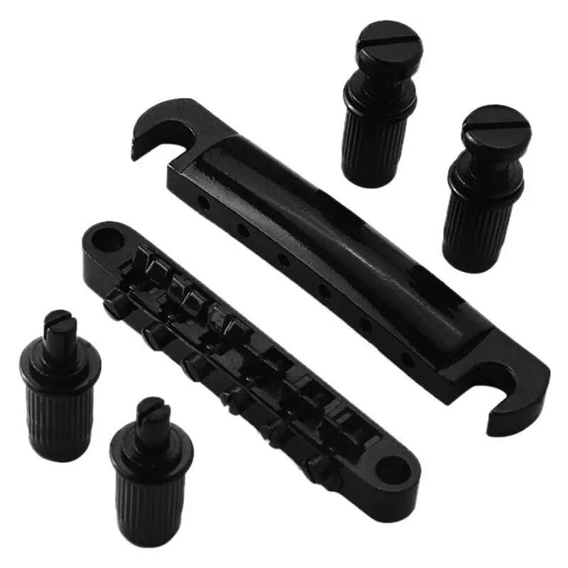 New Guitar String Seat Set Upper Bridge Lower Positioning Column Black Accoustic Accessories | Спорт и развлечения