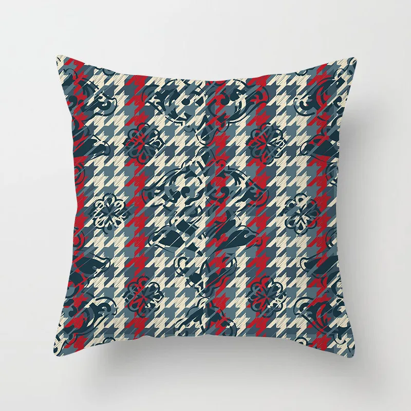 Fuwatacchi нескончаемая клетчатая наволочка в полоску шотландская подушка клетку для