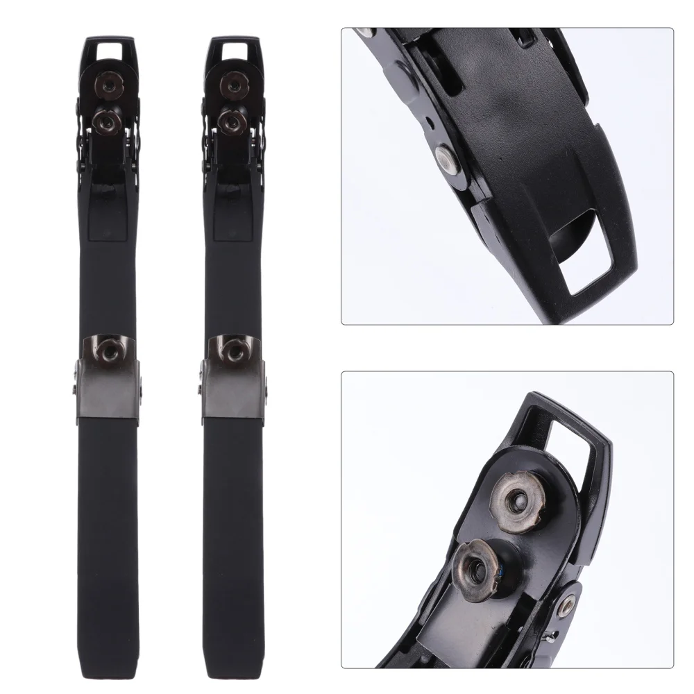 

2pcs Roller Skates Use Buckle Strap Roller Skating Shoes Supplies (Black)