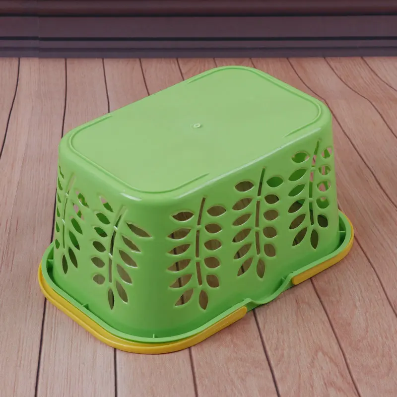 Пластиковая корзина портативная толстая квадратная для душа и ванной магазин 5