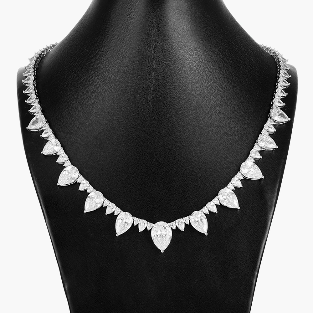 

SISCATHY 2020 High Quality Trendy Romantic Necklace For Women Bridal Wedding Daily Clear Cubic Zircon High Quality Accessories