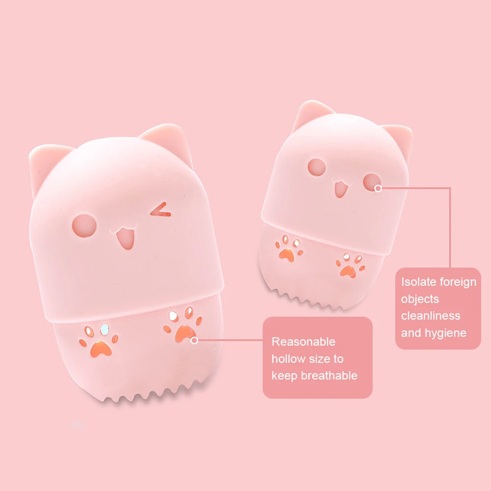 Цветной котенок силиконовая пудра пуховка держатель для сушки переносная яичная