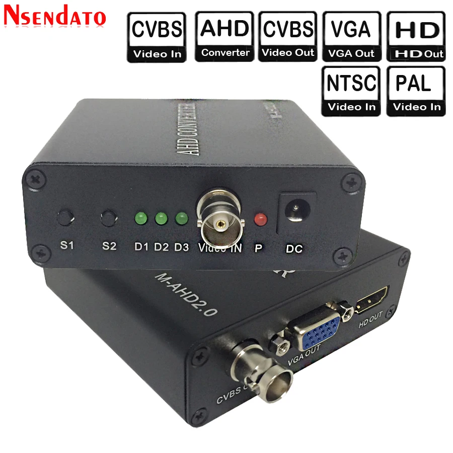 720/1080P 5MP 2MP Full HD AHD сигнал HDMI к DVB T/VGA/CVBS сигнала конвертер адаптер для CCTV Камера