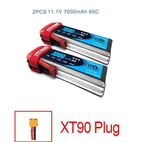 3S7000SoftCase-XT90 2 шт. DXF 2S 3S 4S 7,4 V 11,1 V 14,8 V 7000 мА/ч, 60C Lipo Батарея RC Запчасти жесткий чехол деканов/T для TRX 4 Багги автомобилей Самолет лодка - Цвет: 3S7000SoftCase-XT90