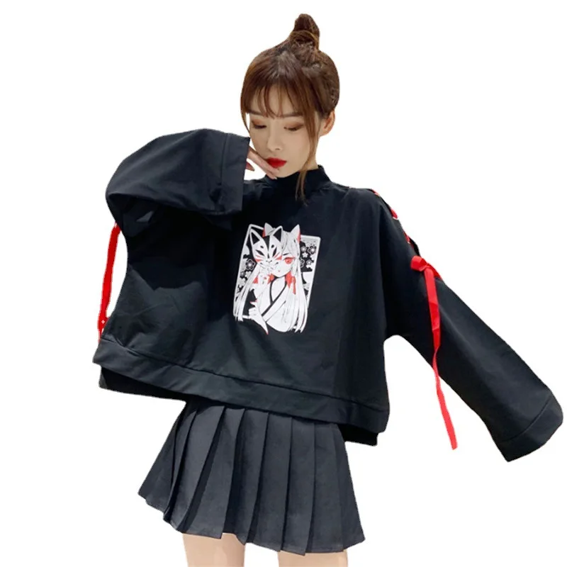 

Autumn Coat Ins Strange and Lovely Autumn Coat Girl Japanese Sweater 2021 New Harajuku Hong Kong Style Women's Clothing