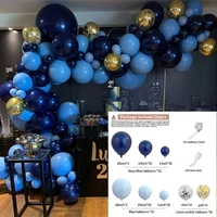 106pcs new retro color navy blue balloons garland gold silver confetti balloon arch birthday baby shower wedding party decor