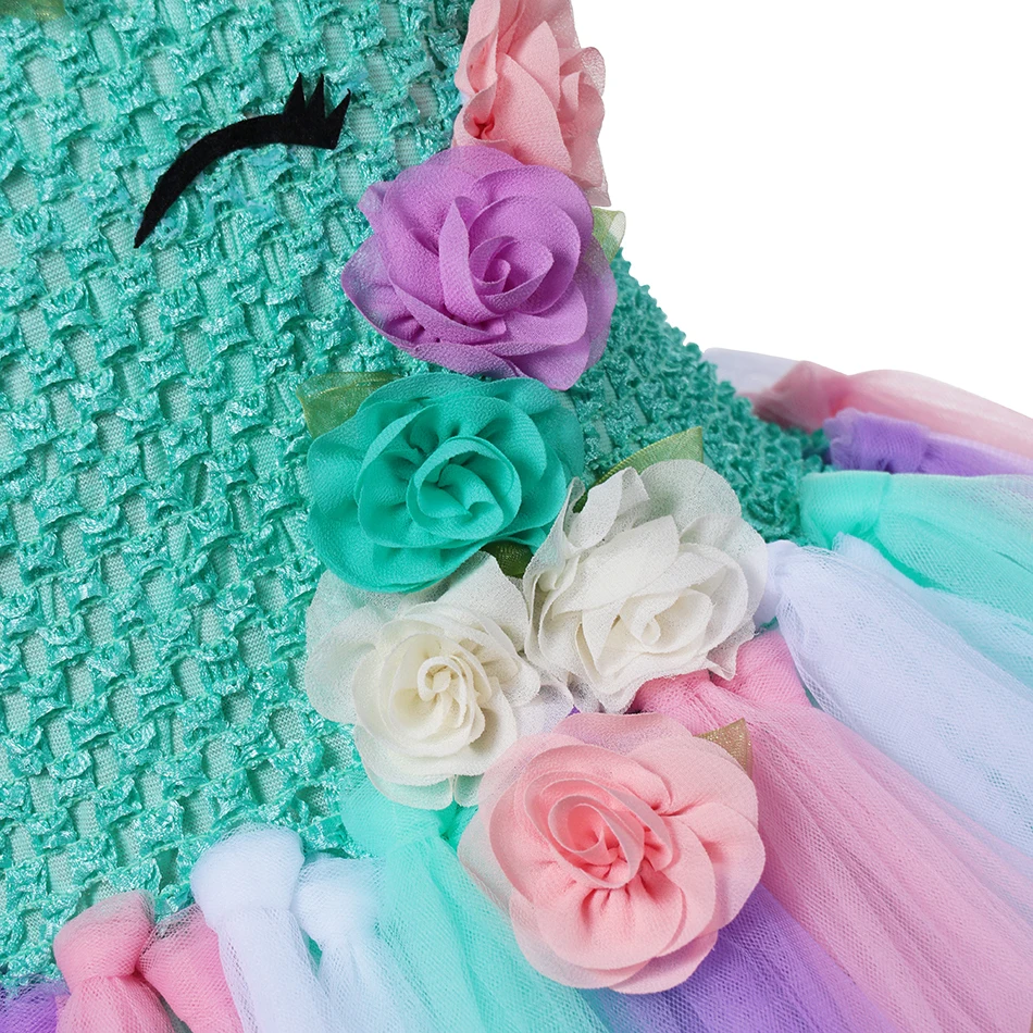 Детское бальное платье без рукавов с единорогом | Детская одежда и обувь