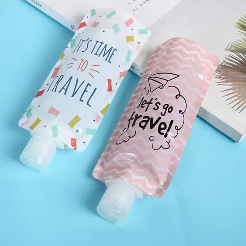 

1Pcs 100ml Lotion Dispenser Bag Travel Reusable Leakproof Refillable Pouches Shampoo Liquid Cosmetic Storage Lip Gloss Container