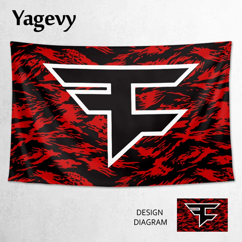 Настенный Гобелен CSGO FaZe с флагом клана пляжная одежда домашний декор большой
