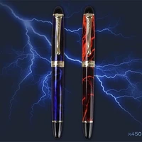 high quality newest jinhao 450 fountain pen lightning blue lightning red 0 51 0mm nib thick ink pens