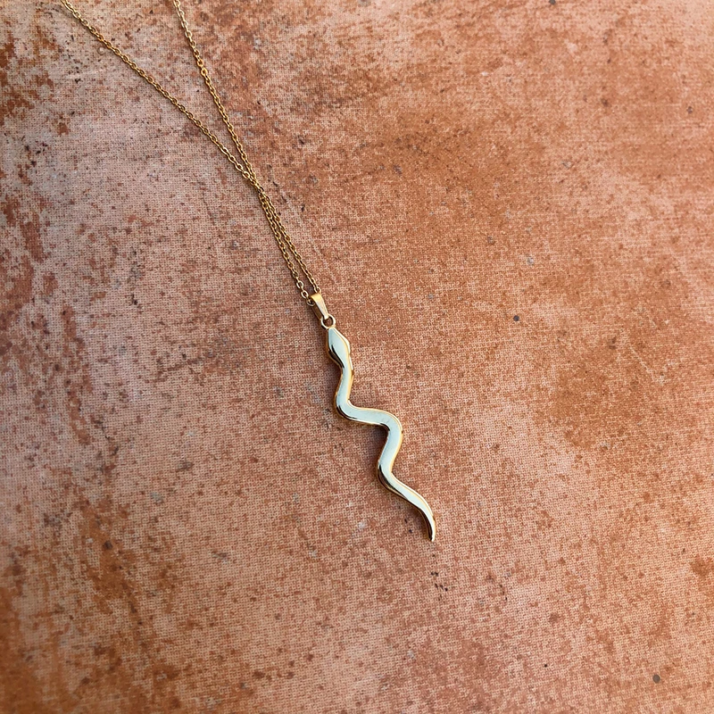 

Amaiyllis14k Gold Vintage Snake Egypt S Curved Snake Clavicle Chain Necklace Pendant Collar Statement Necklace Jewelry For Women