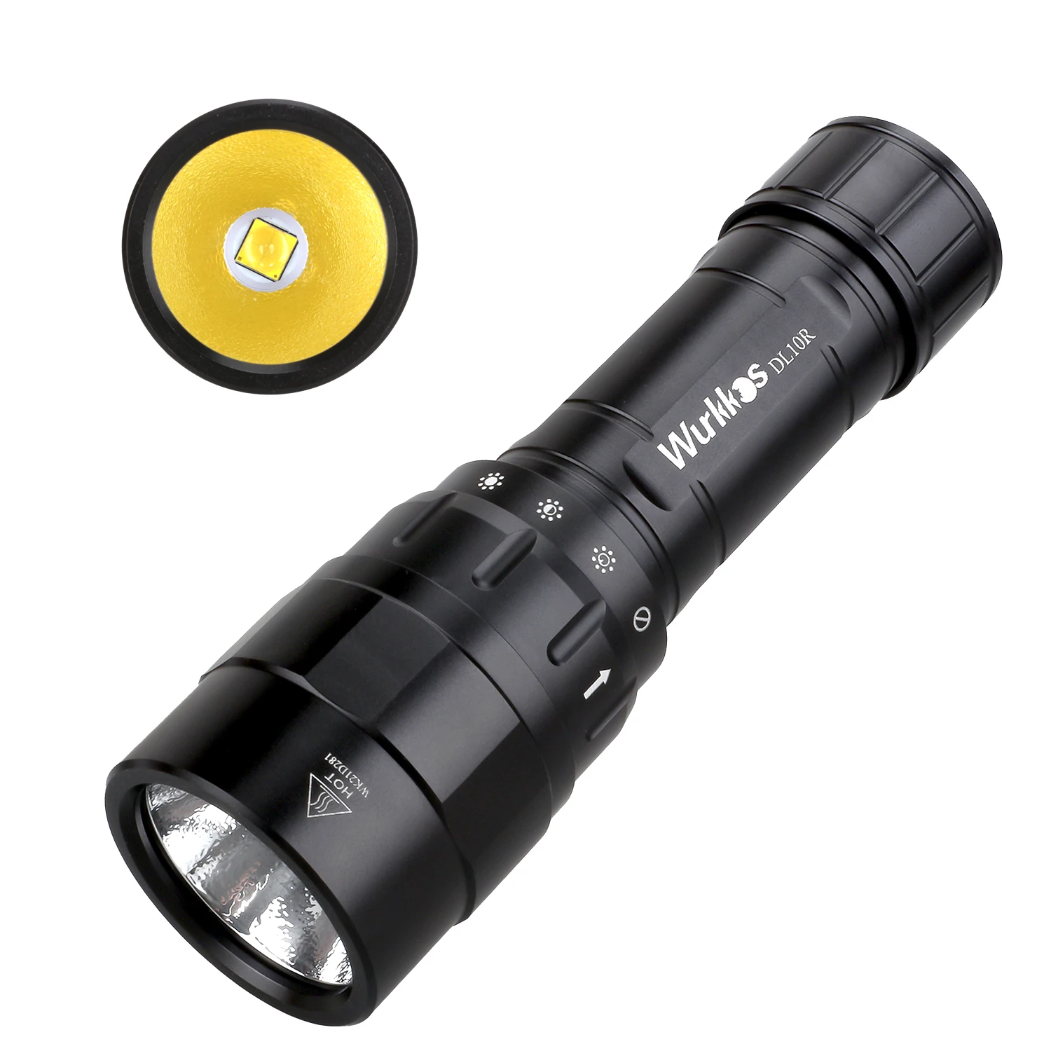 Wurkkos DL10R подводный дайвинг фонарик Cree XHP70.2 светодиодный фонарики 4500lm 21700 USB C