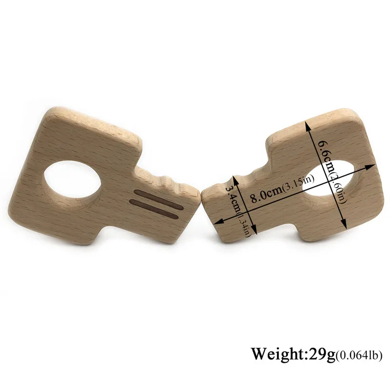 Зубное колье из Букового дерева в форме ключа подвески пищевого для прорезывания