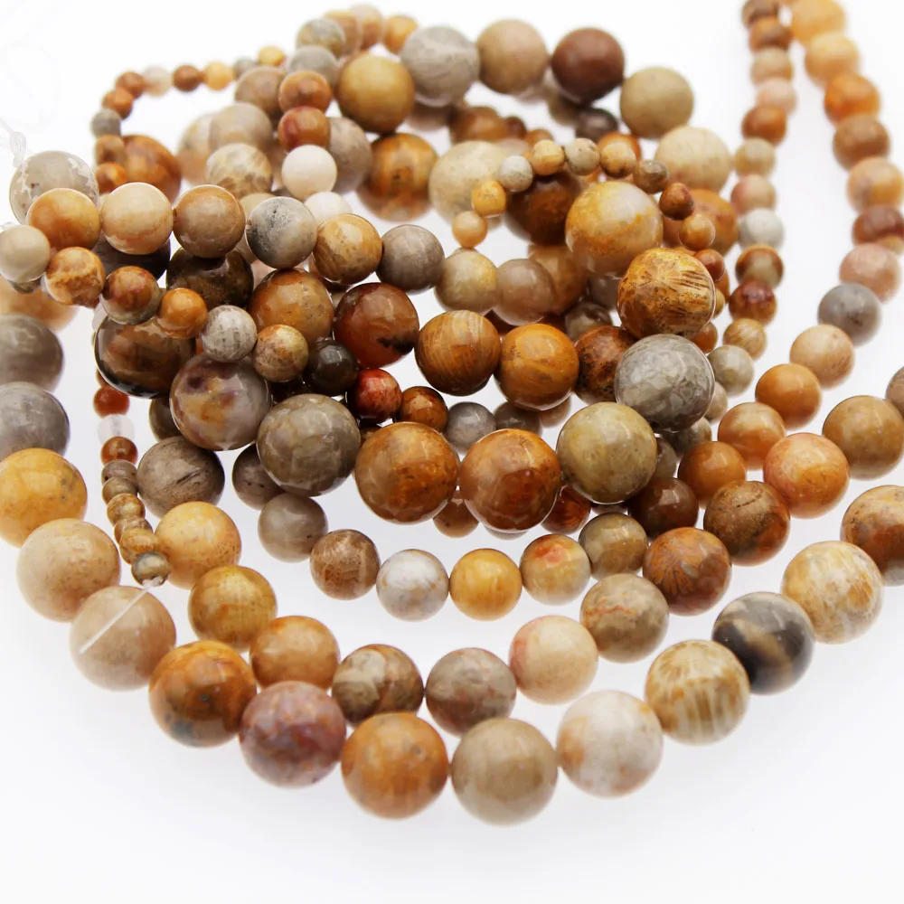 Оптовая продажа бусины из нефрита натурального кораллового камня круглые