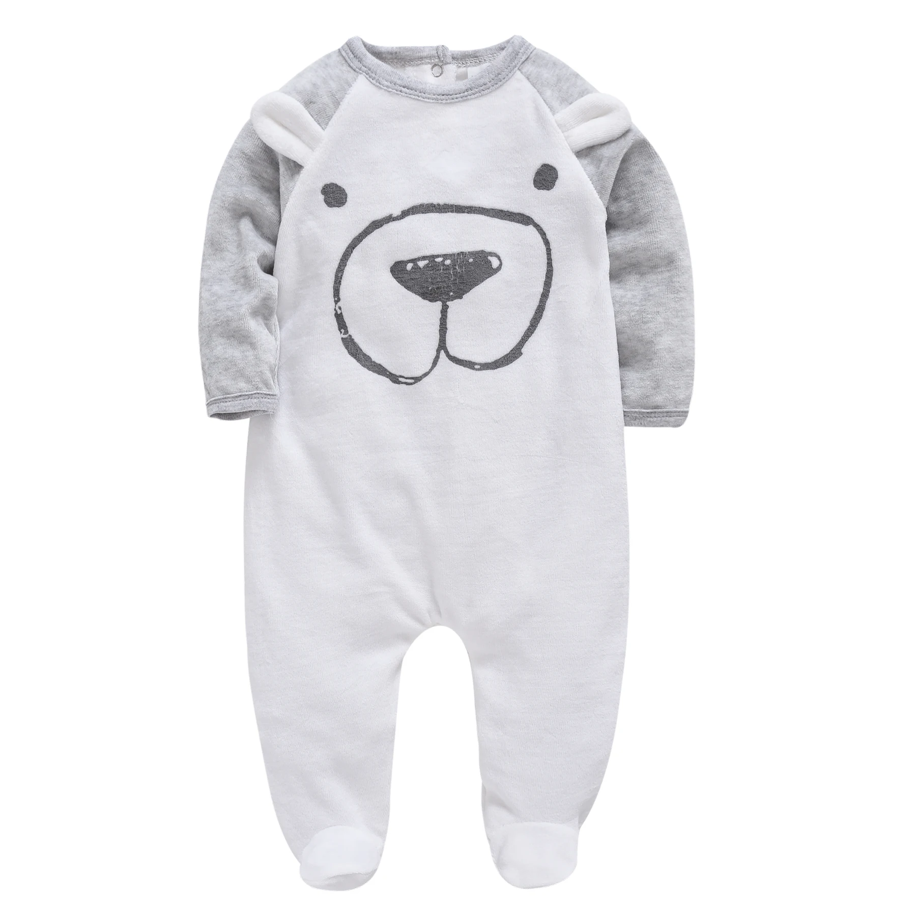 

Cartoon Newborn Baby Girls Romper Onesies Velvet Warm Jumpsuit Baby Boys Overalls Clothing Toddler Clothing Roupa Bebe De Fille
