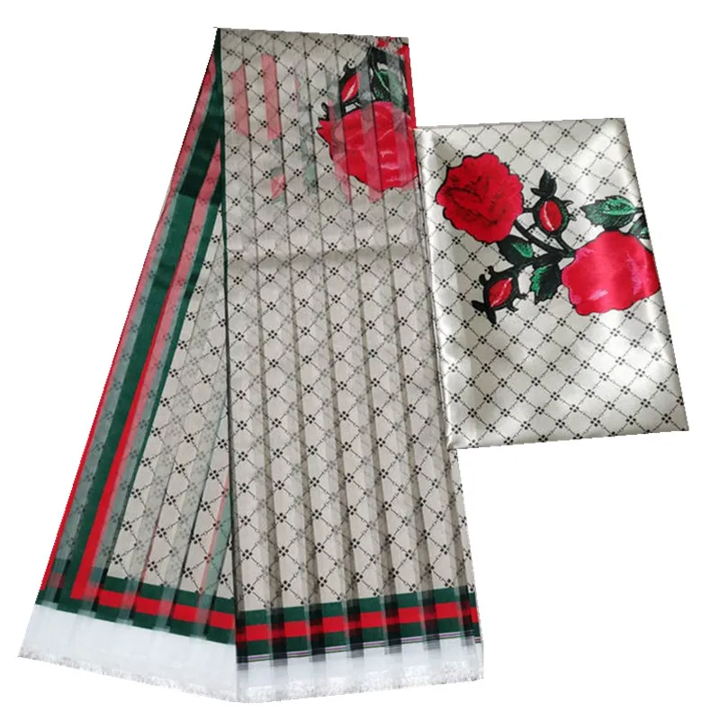 Черно красная атласная ткань из органзы мягкая шелковая Африканский материал