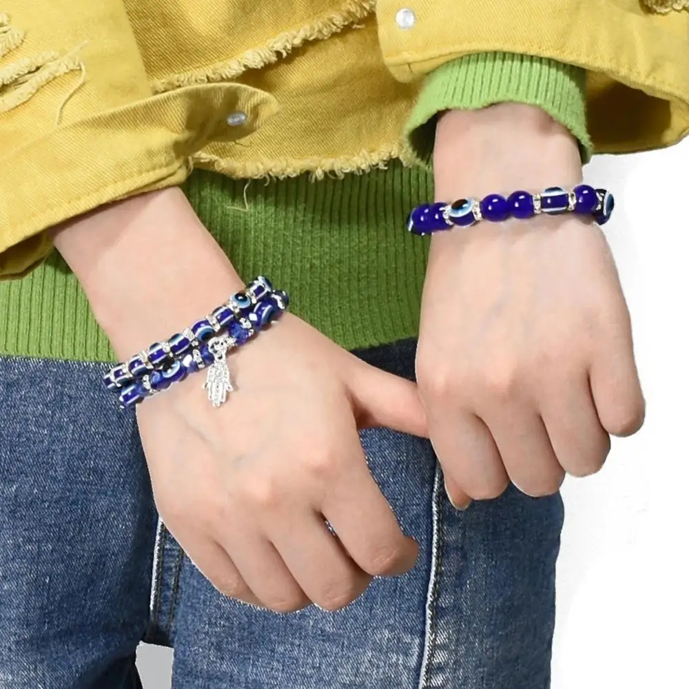 Браслет с тибетским камнем в стиле бохо для мужчин и женщин винтажный плетеный