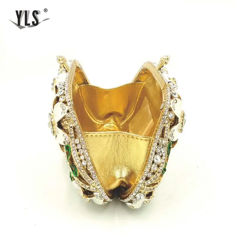 YLS, женские роскошные стразы, клатч, кошелек, модный цветок, кристалл, вечерние сумки, для коктейля, свадьбы, вечеринки, сумочка для выпускного вечера