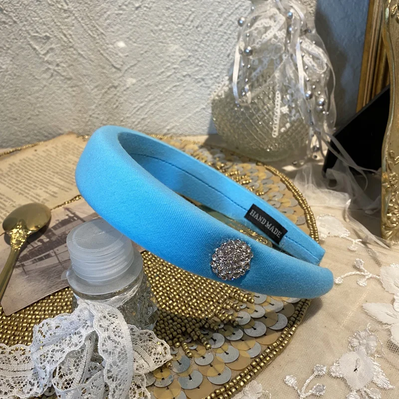 

2021 Fashion Rhinestone Headbands for Women Padded Fashion Luxury Diamond Design Bridal Elegant Wide Hairbands For Girl