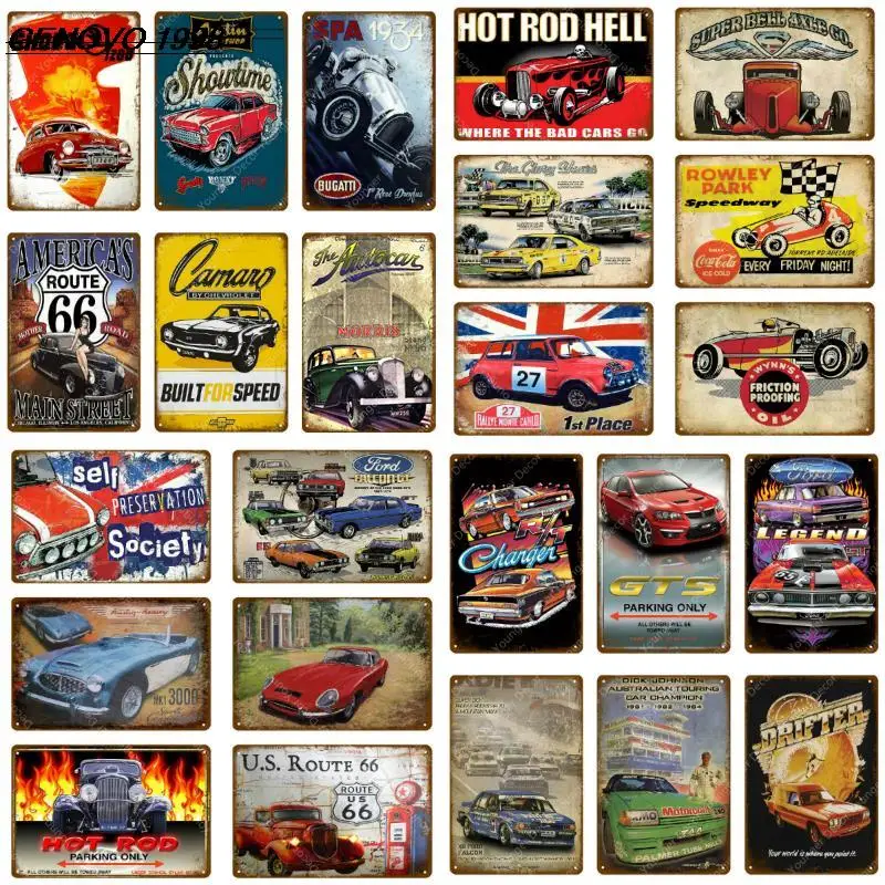 

Hot Rod Hölle Metall Zeichen UNS Route 66 Auto Bus Poster Vintage Wand Kunst Dekoration Bar Pub Club Cafe Hotel hause Garage Dec