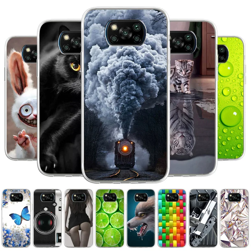 

For Xiaomi Poco X3 NFC Case For Xiaomi Poco X3 Pro Case For Xiaomi Poco C3 Soft TPU Phone Case Cute Cat Animal