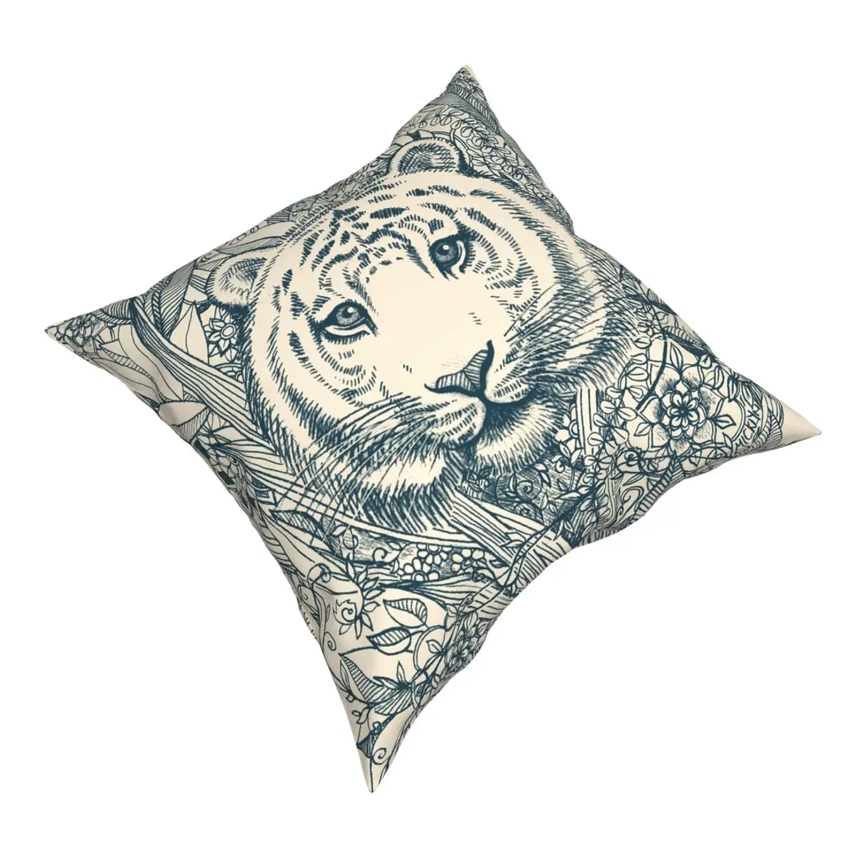 Наволочка с тигром спутывающейся подушкой креативный декоративный чехол на