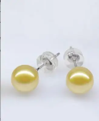 

Ювелирные изделия для Великолепный 10-11 мм Южное море круглые серьги с золотым жемчугом