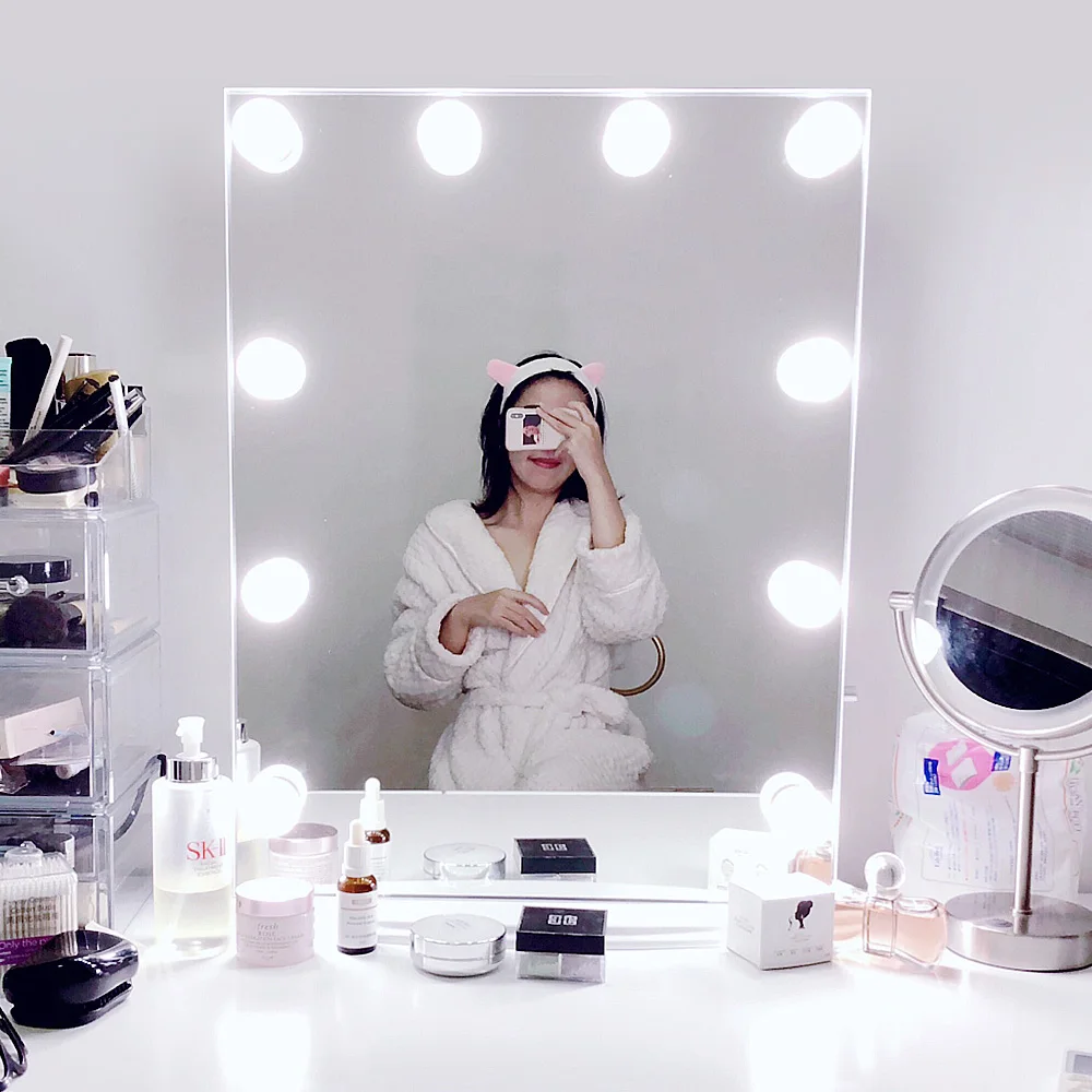 

Dimmable Makeup Lamp on the mirror LED Vanity Light Bulbs Kit USB Powered Adjustable Brightness 4000K Natural White light