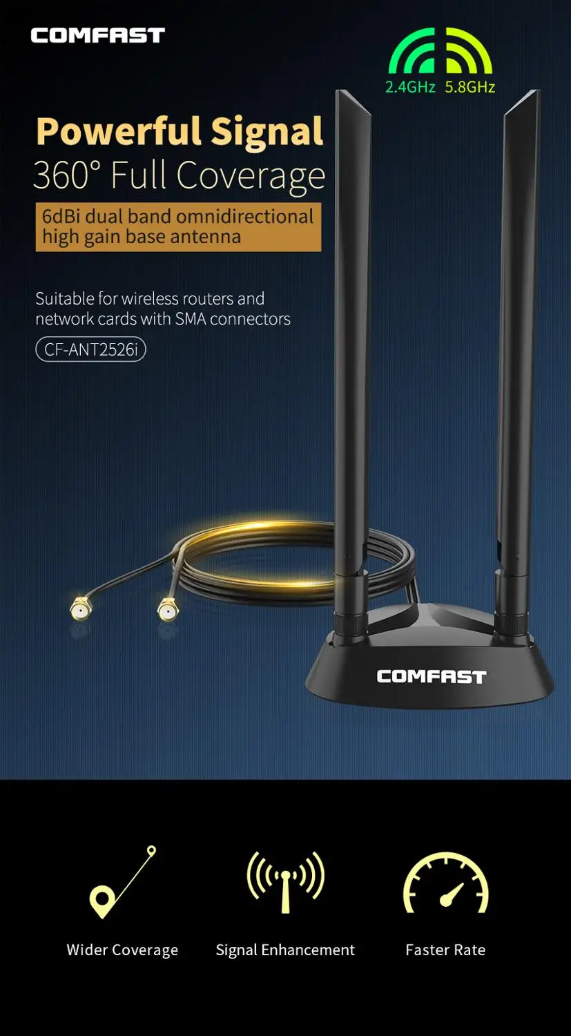 2 4G + 5G антенны 12 дБи беспроводной RP-SMA коннектор wifi антенный усилитель с высоким