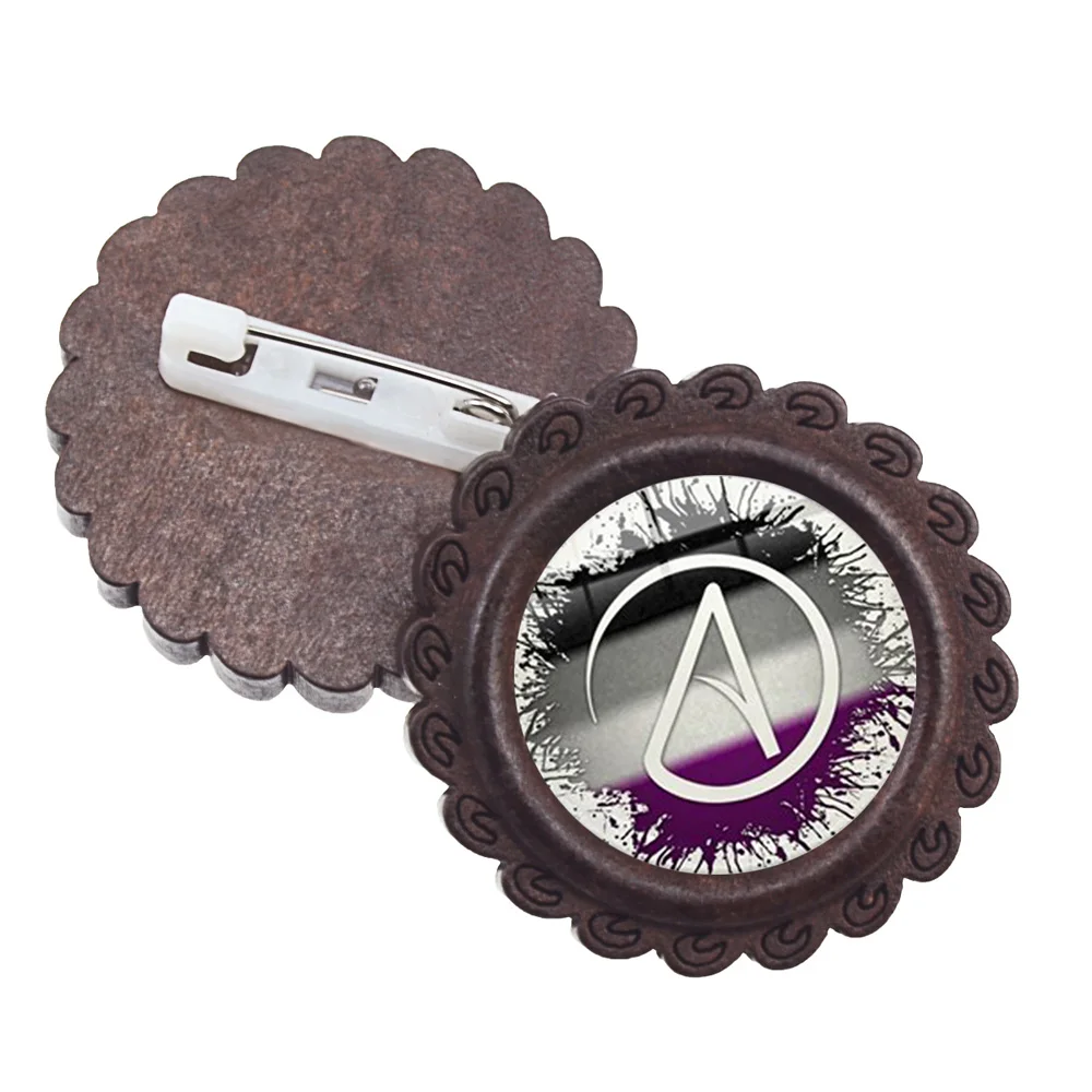 Атеизм движение • круглая брошь на застежке атеист Символ атома материализм