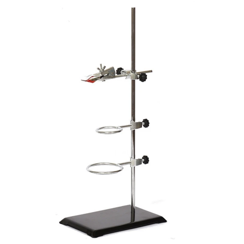 Laboratory Grade Metalware Support Stand, Cork Lined Burette Clamp with 2 Retort Ring (2inch,3inch Dia)