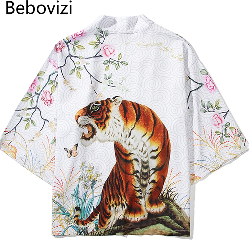 Кардиган Bebovizi в японском стиле аниме с тигром кимоно для косплея Харадзюку
