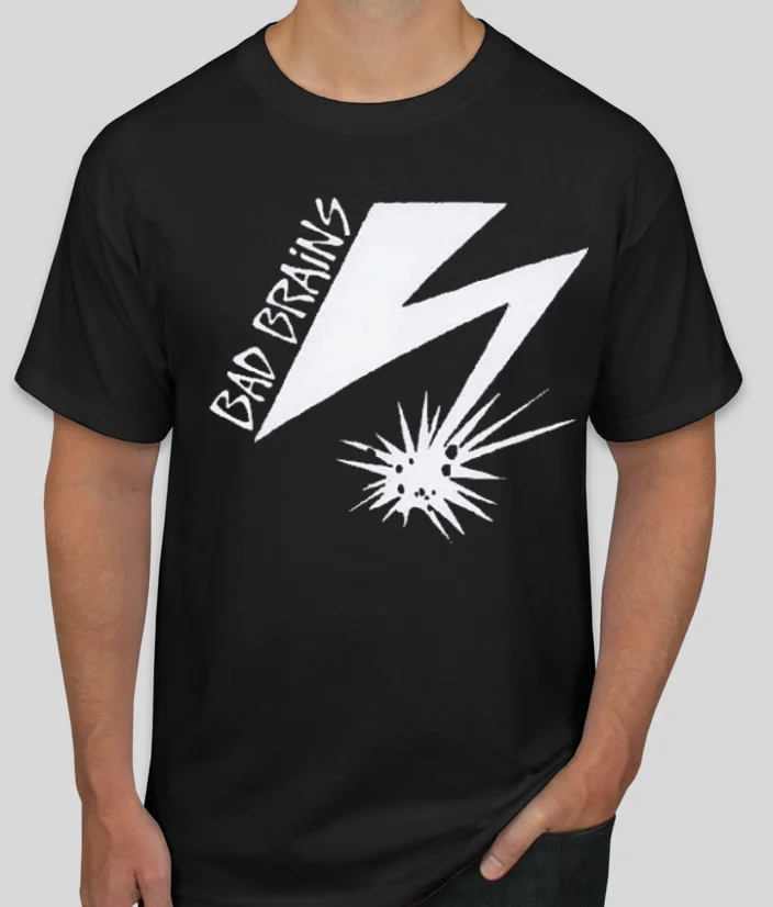 BAD BRAINS молнией в стиле панк рок хардкор трэш группа футболка музыка рок|Мужские