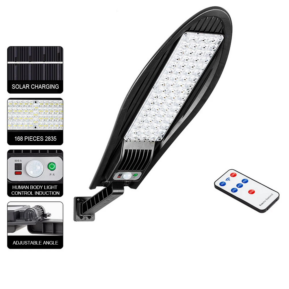 

80W LED Outdoor Wall Light Solar Motion Sensor Street Lamp Waterproof Adjustable Brightness Street Lamp with Remote Control