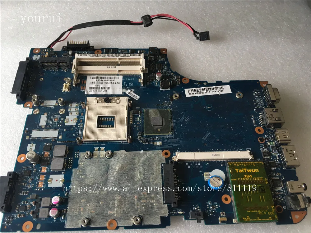 

Yourui для Toshiba satellite A500 series, материнская плата для ноутбука K000093520, Рабочая версия