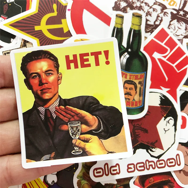 

10/30/50PCS Mixed Soviet Union Stalin USSR CCCP HET Stickers Waterproof PVC Skateboard Guitar Luggage Motorcycle Sticker Kid Toy
