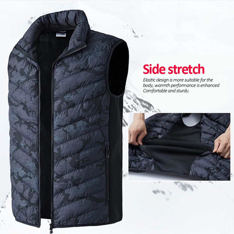 PARATAGO для мужчин и женщин зимний теплый жилет большой размер L-6XL USB инфракрасный с