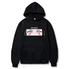 Пуловер с принтом Аниме Манга Demon Slayer Nezuko Eyes, толстовка в стиле Харадзюку, хип-хоп, забавный уличный пуловер, мужские толстовки