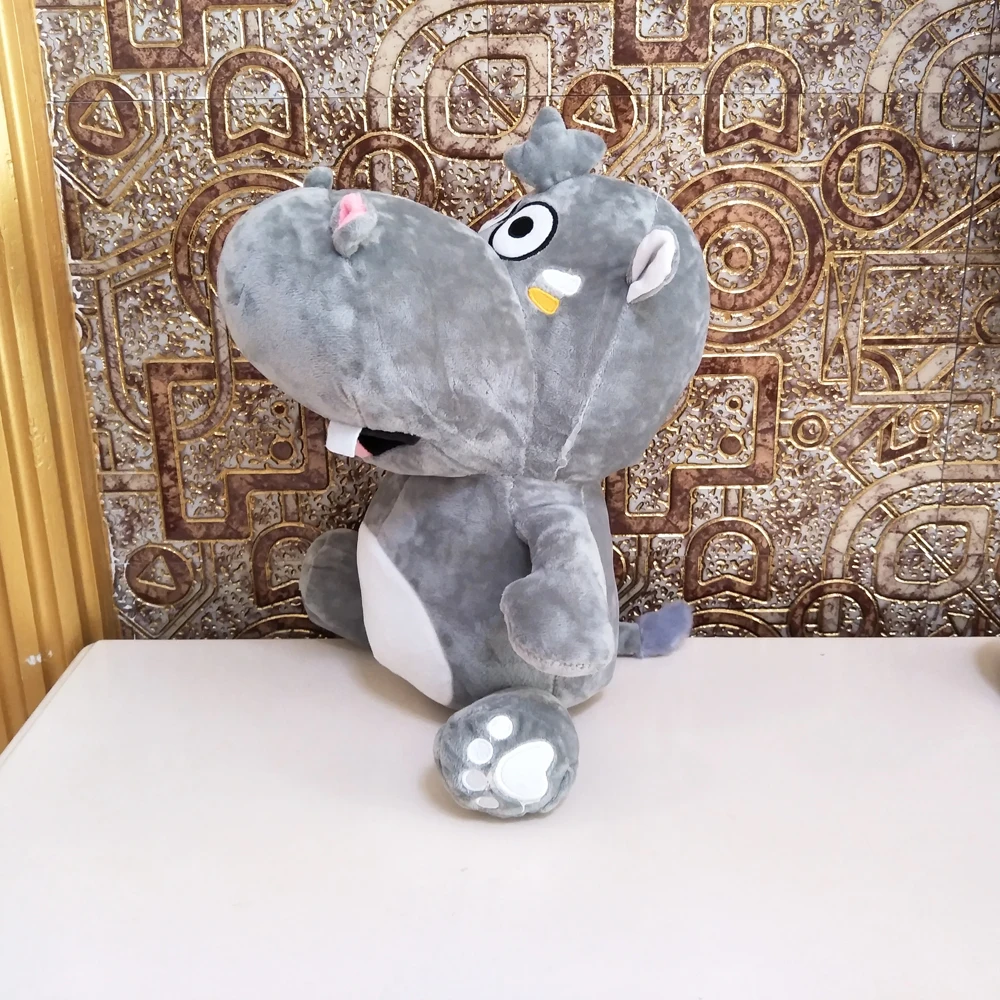 Детская плюшевая игрушка серый Бегемот детская Набивная на Рождество подарок